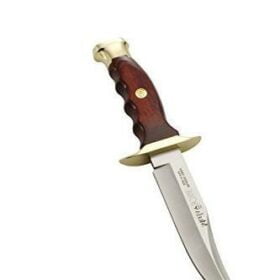 MUELA BW-14 Coral Pakkawood Handle Bowie Knife with Leather Sheath