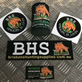 BHS sticker pack and stubby cooler