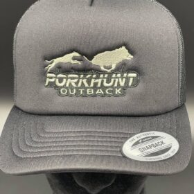 Pork _Hunt_Outback Black Trucker caps