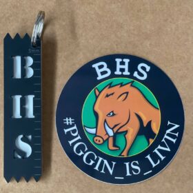 BHS B&W Acrylic Brag Stick Keyring