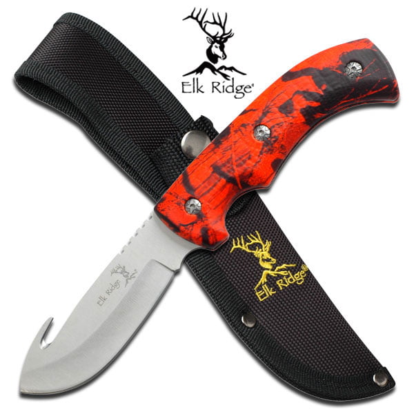 Elk Ridge Gut Hook Skinner Knife - ER-274RC - Brisbane Hunting Supplies