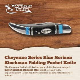 Cattlemans Cutlery Cheyenne Series Blue Horizon Stockman Folding Pocket Knife