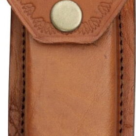 SICUT Brown Leather Belt Pouch Suit upto 5″ Folding Knife