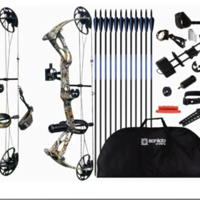 DRAGON X8 COMPOUND BOW CAMO RTH PACKAGE, 0-60LB, 18-31″
