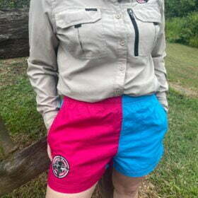 Pink/Bright Blue Rugby Shorts