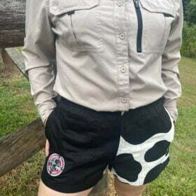 Cow Print Rugby Shorts