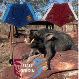 BHS State Of Origin Footy Shorts with Zip Up Pockets