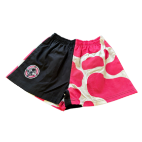 Pink Cow Print  Rugby Shorts